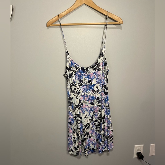 Free People Dresses & Skirts - Free People Tropical Floral Print Summer Skater Dress Size Medium